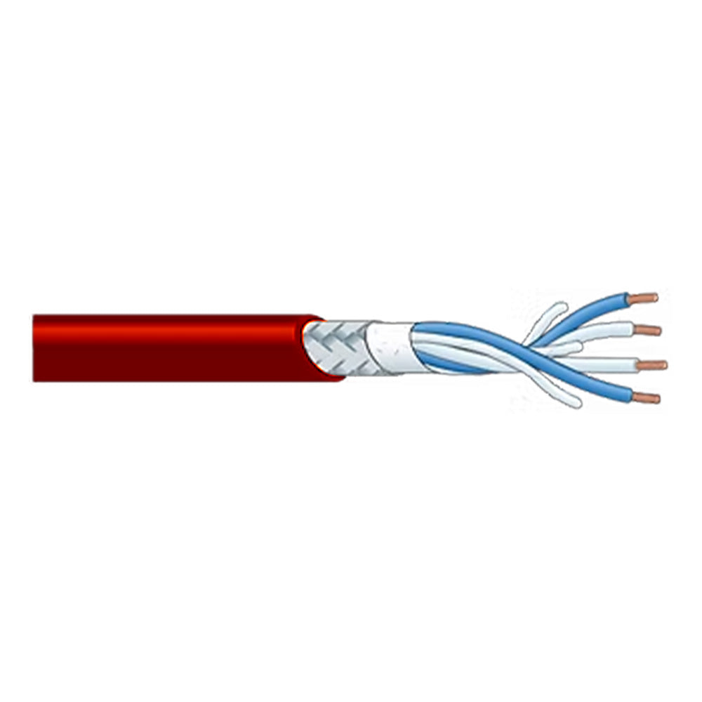 Canare L-4E6S - Bulk Star Quad Microphone Cable (Red / 200 Meter Spool)