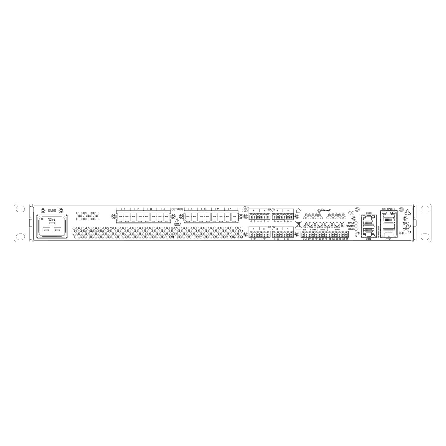 Powersoft Unica 8T 10K8 - 10000W 8-Channel Cloud-Based Amplifier Platform