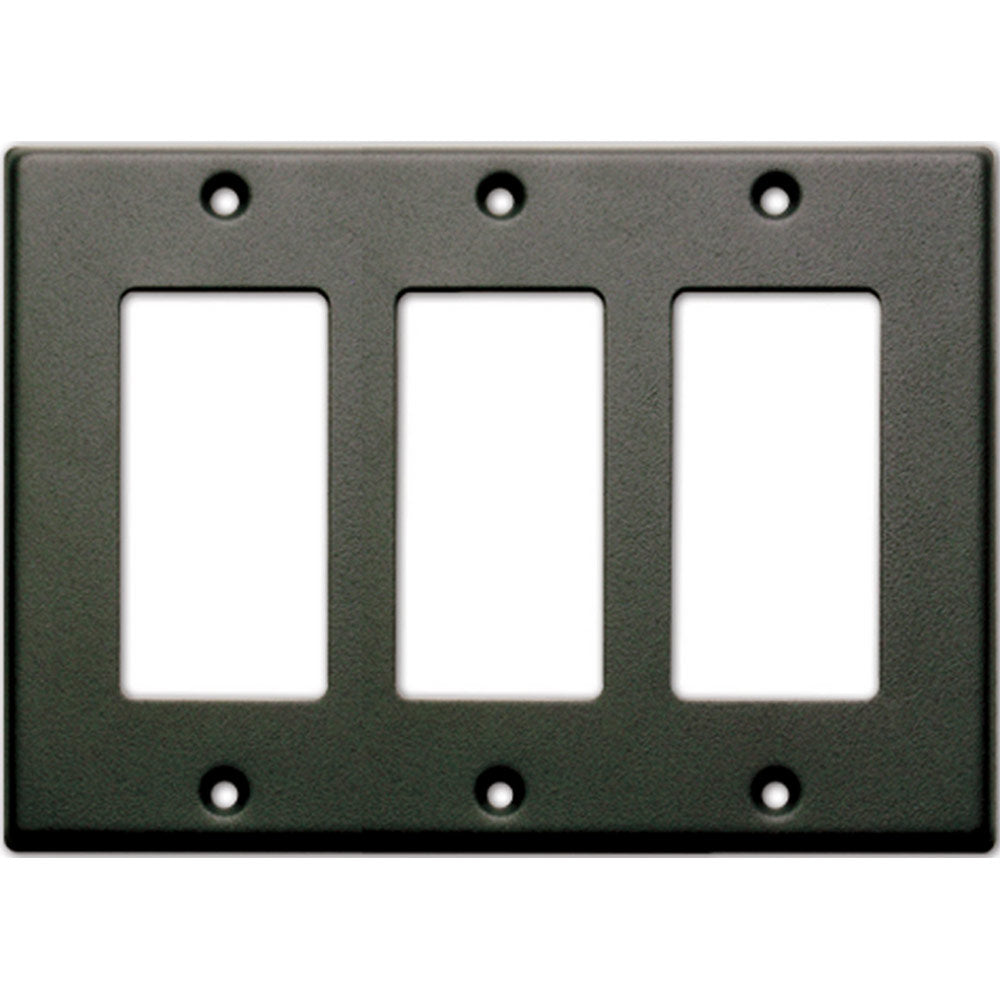 RDL CP-3B Triple Gang Decora Cover Plate (Black)