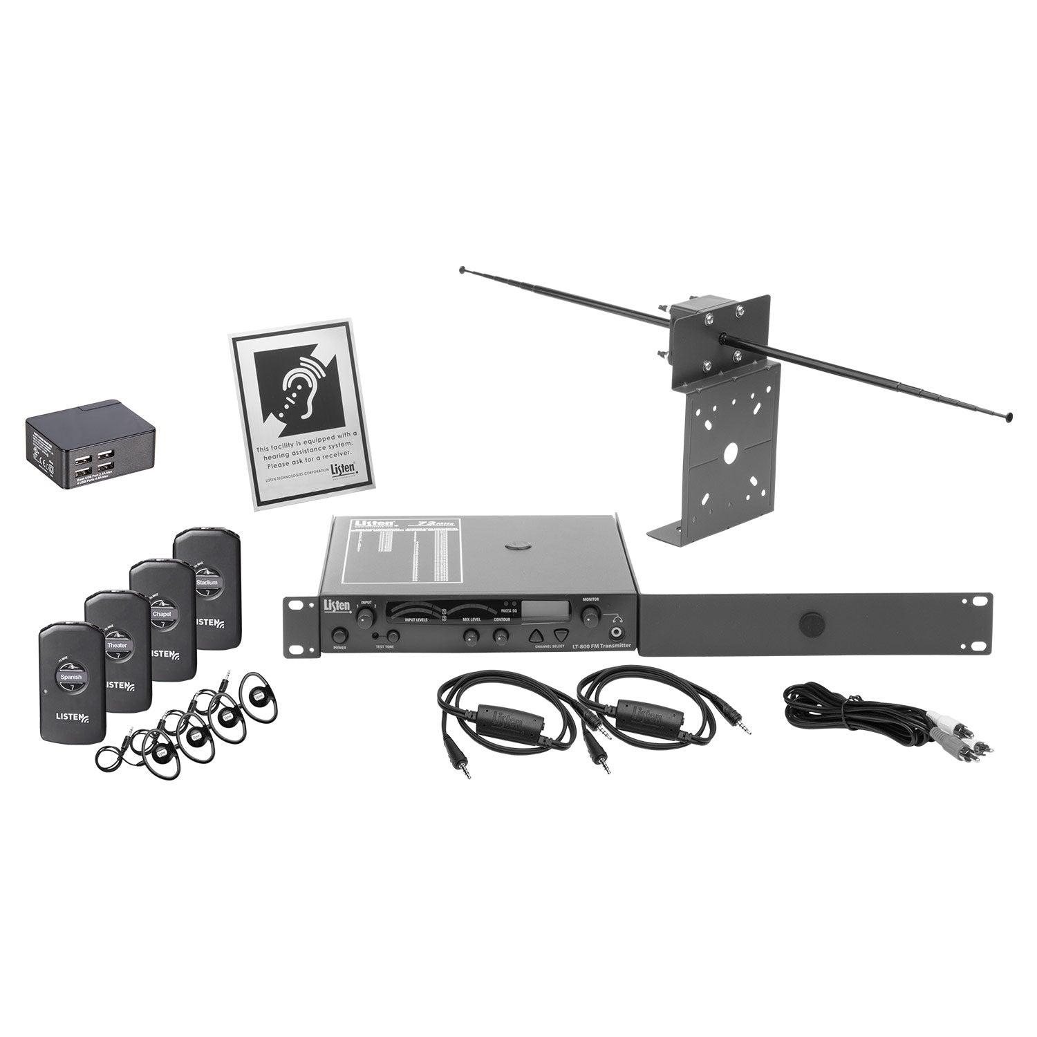 Listen Technologies LS-54-216 - Listen iDSP Prime Level II Stationary RF System (216 MHz)