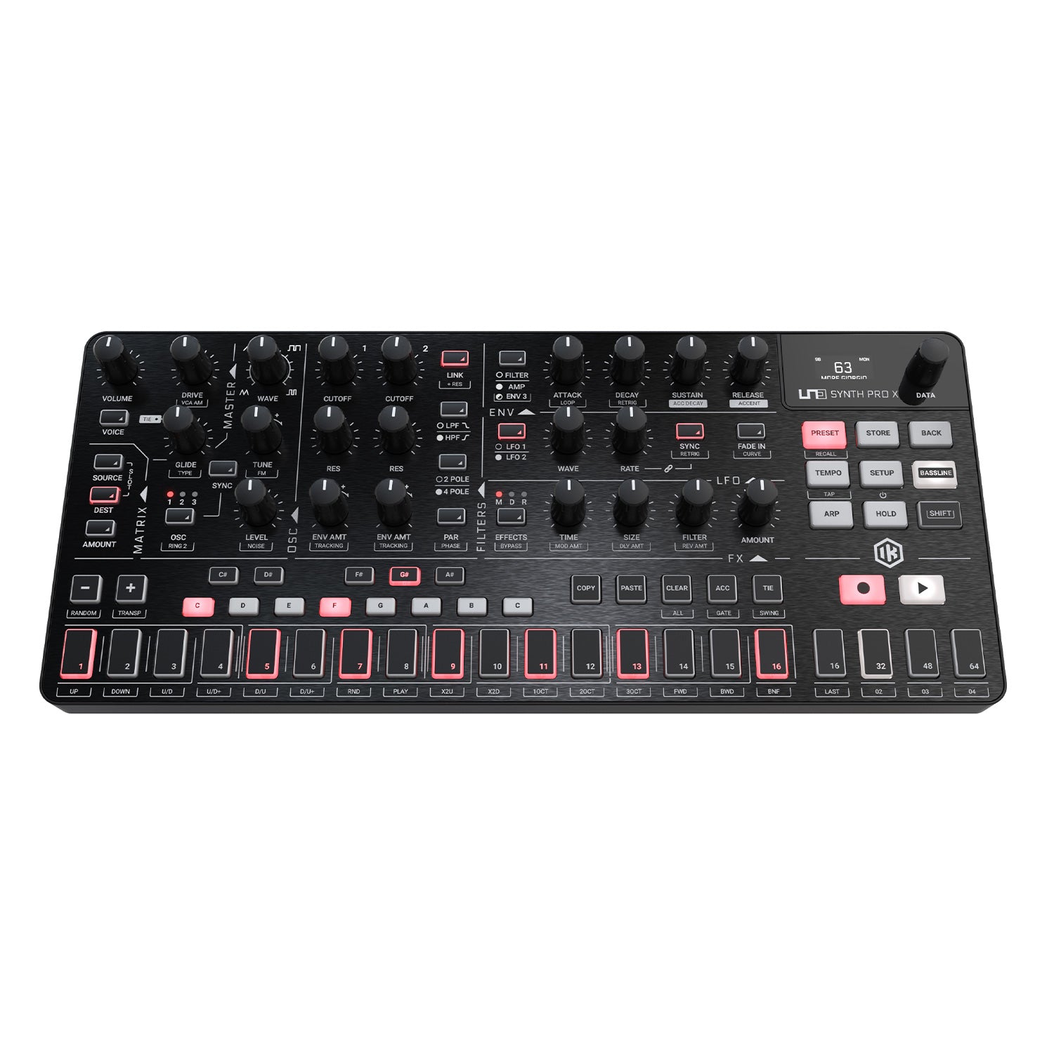 IK Multimedia UNO Synth PRO X - Paraphonic Dual Filter Analog Synthesizer