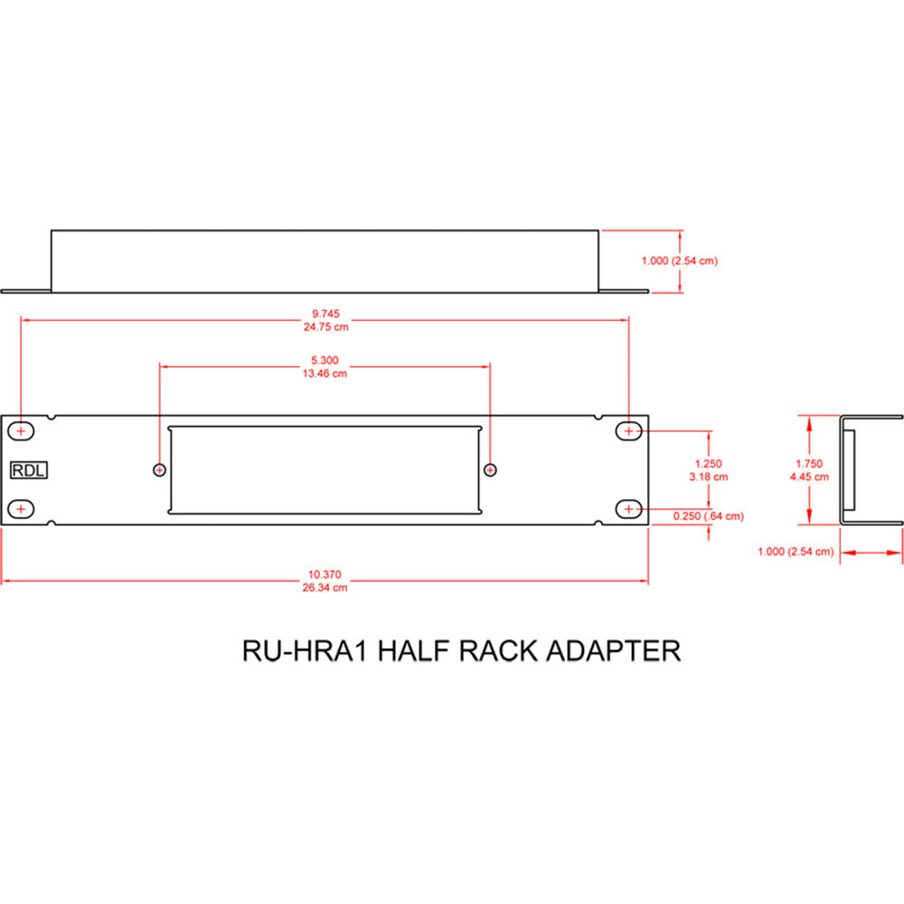 RDL RU-HRA1 10.4-Inch Rack Mount for RACK-UP Series Units