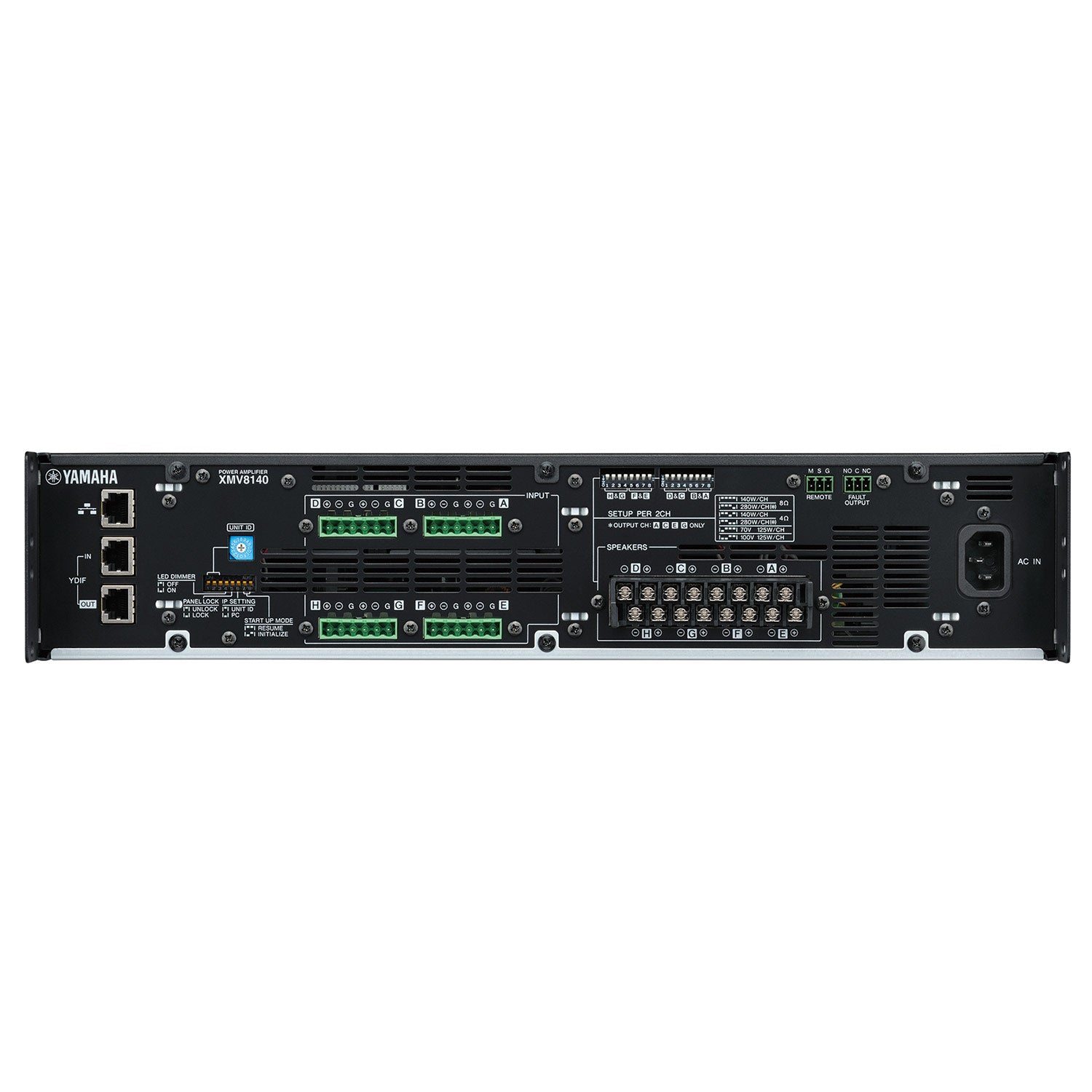 Yamaha XMV8140 8-Channel Power Amplifier with YDIF Interface