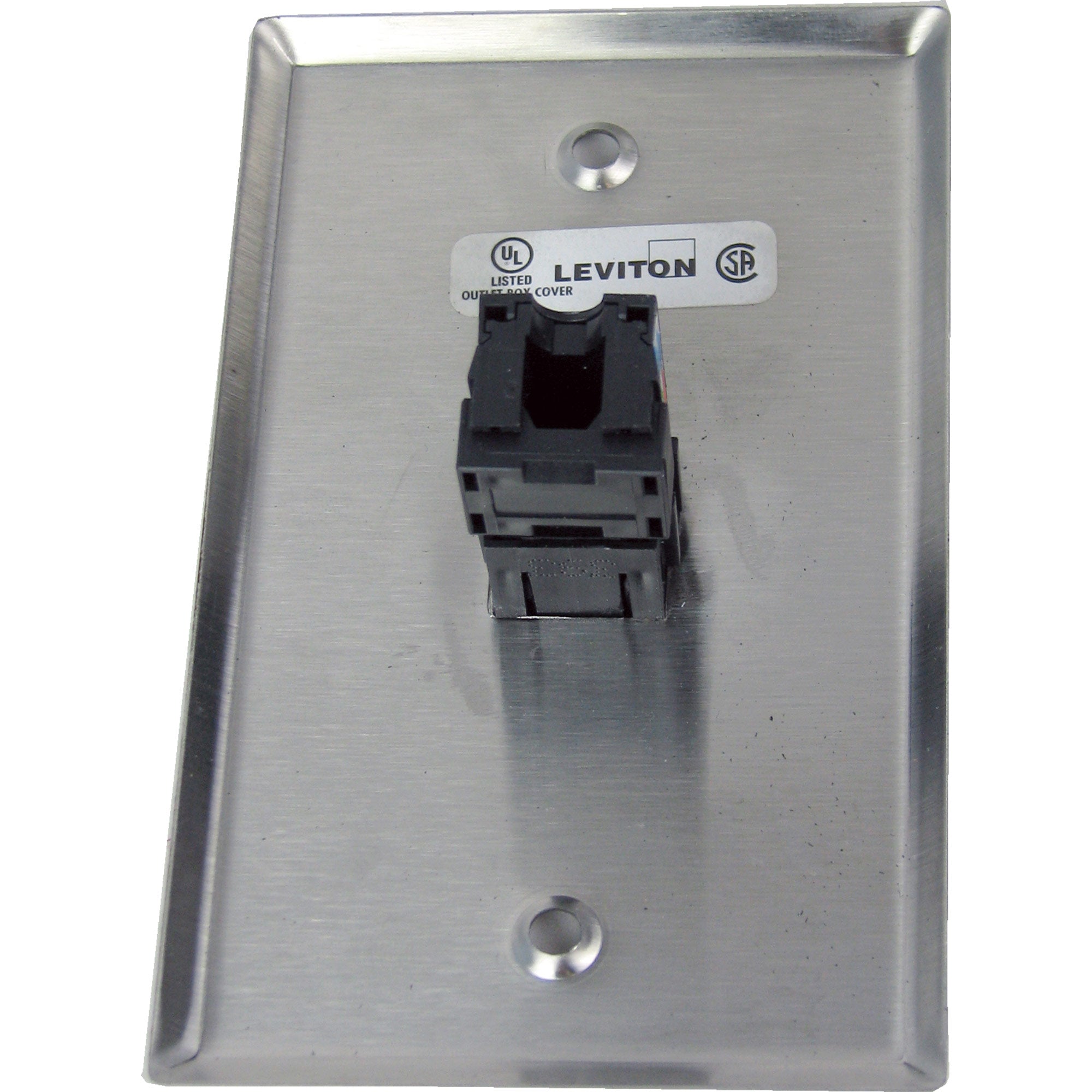 Pro Co WP1057 Single Gang Stainless Steel Wall Plate with RJ45 Feed Thru
