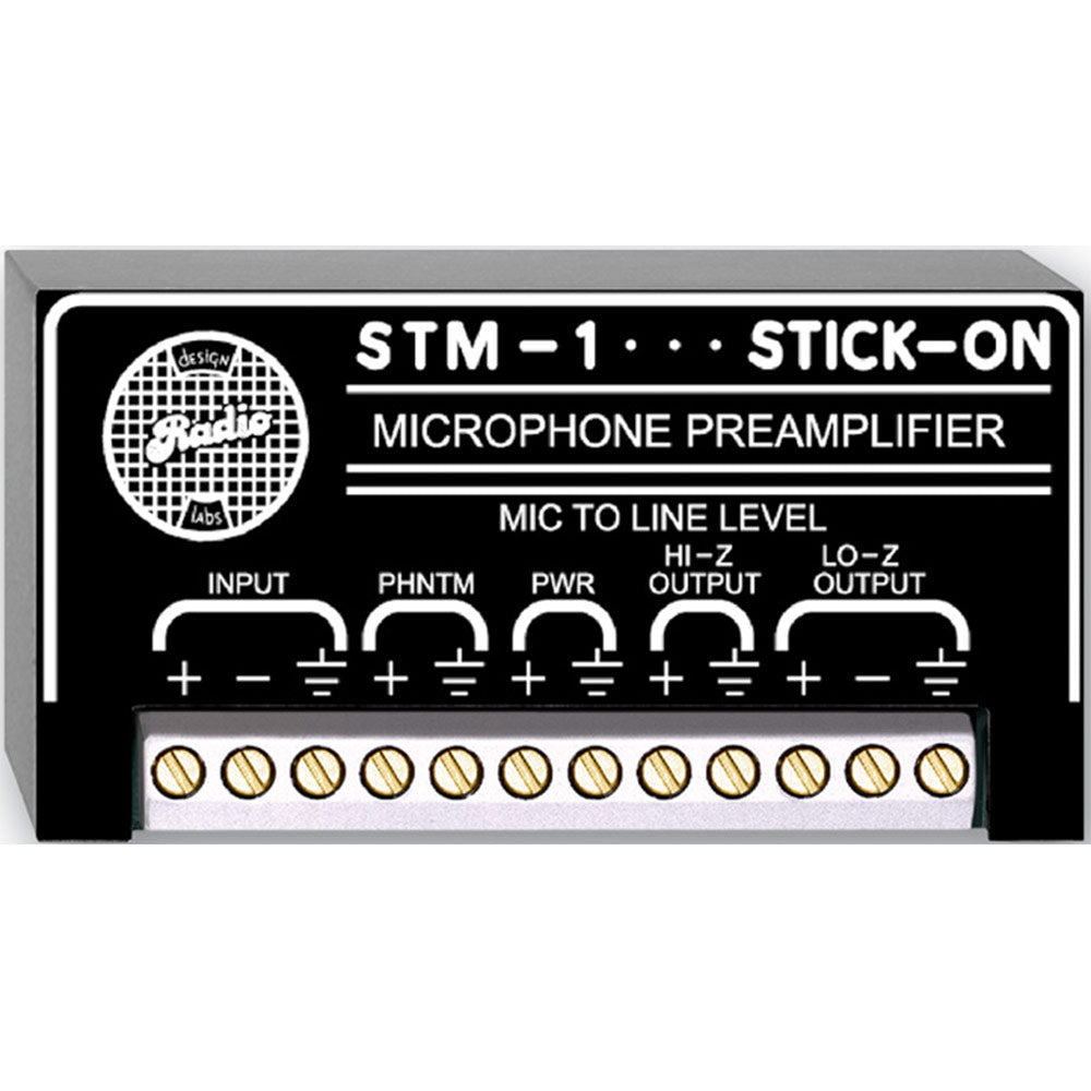 RDL STM-1 Single Channel Microphone Preamplifier Stick-On Design
