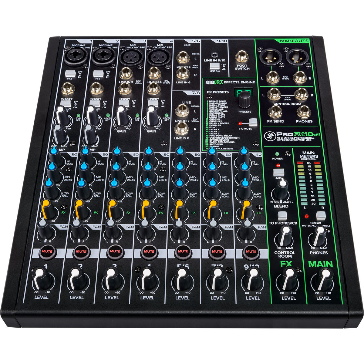 Mackie ProFX10v3 10 Channel Professional Effects Mixer With USB