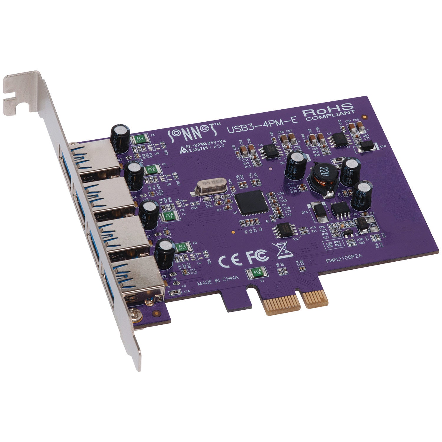Sonnet USB3-4PM-E Allegro - Type A USB 3.2 4-Port PCIe Card with USB Charging