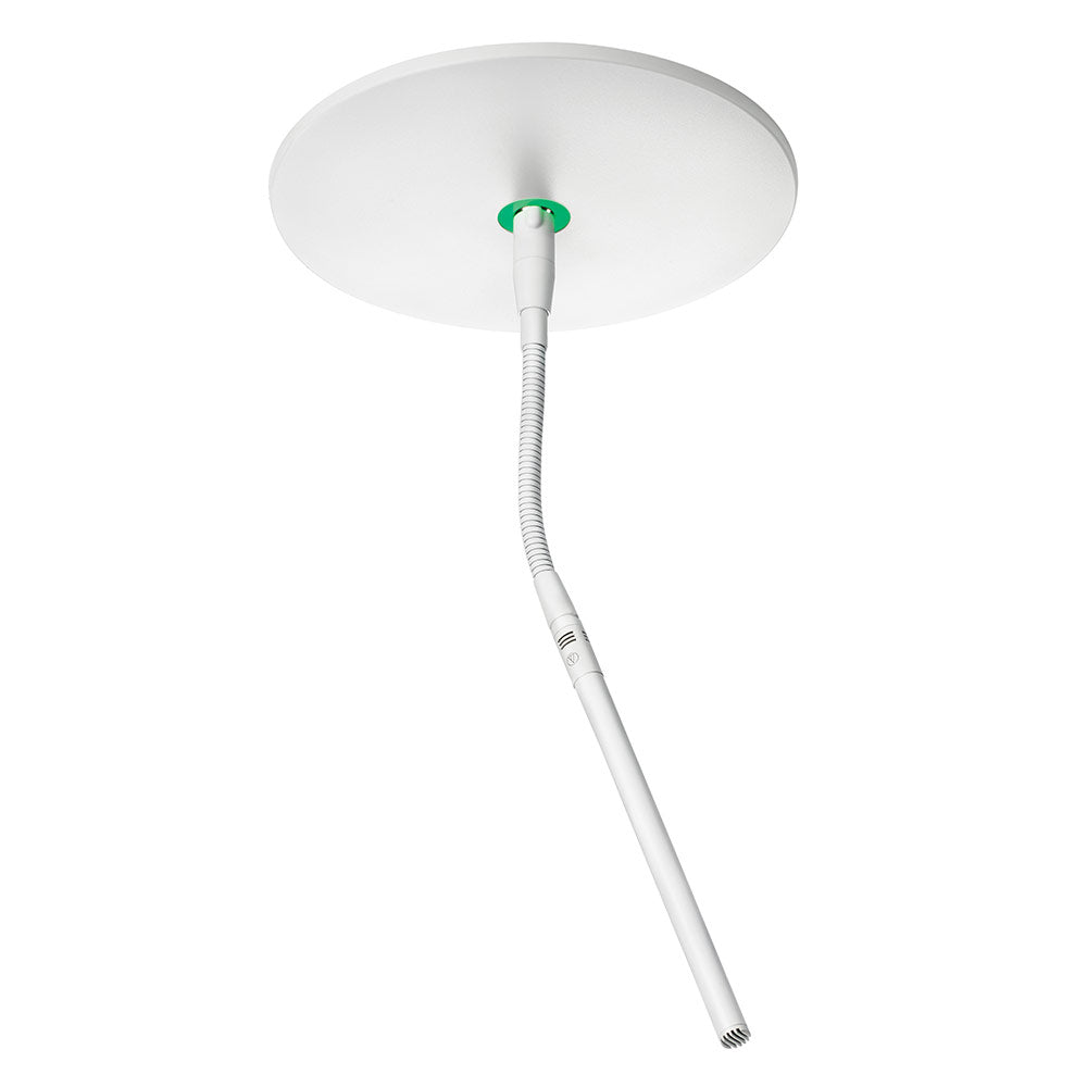 Audio-Technica ATND931aWML MicroLine Condenser Gooseneck Microphone with Dante Network Output (White)