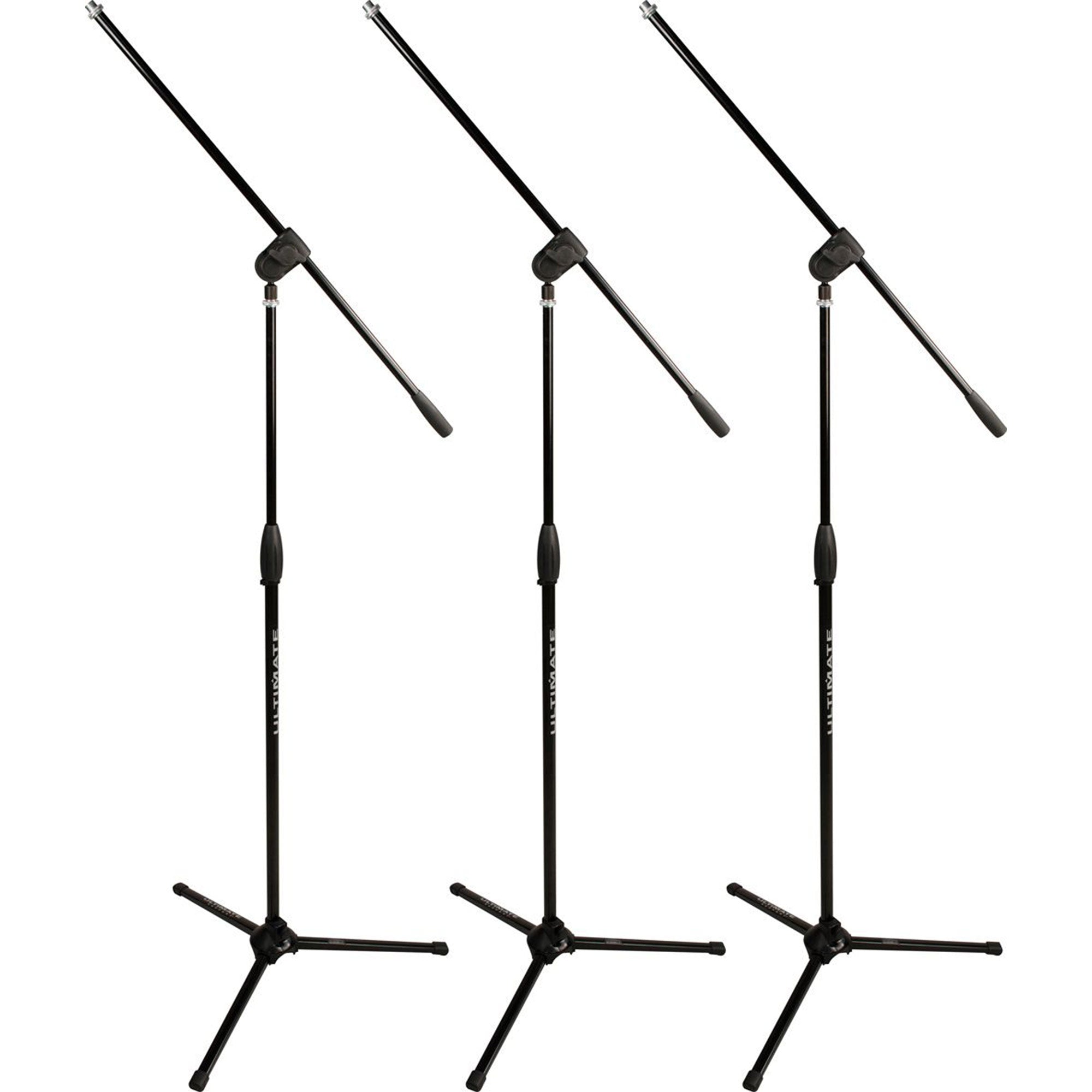 Ultimate Support MC-40B 3-Pack - Classic Series Boom Tripod Microphone Stand (Set of 3)