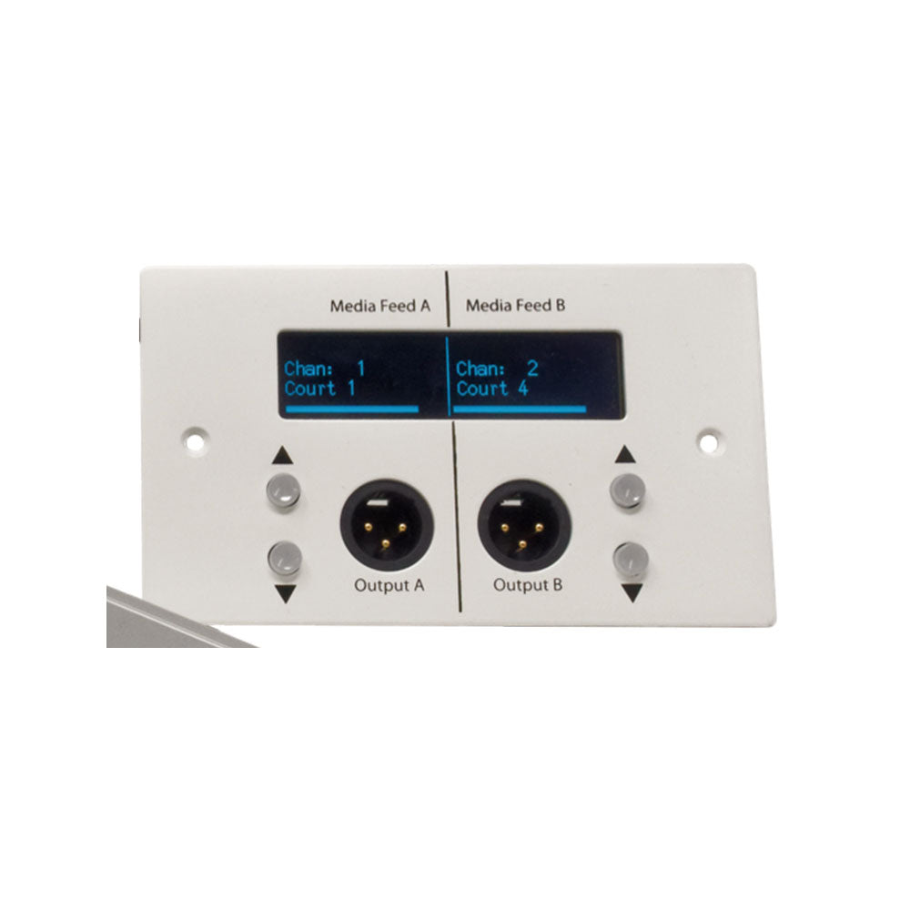 Nixer PLR64 - Wall Plate Controller for Dante Confidence Monitoring System