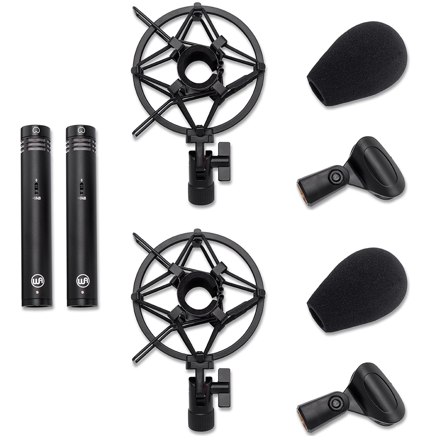 Warm Audio WA-84-C-B-ST Small Diaphragm Condenser Microphone - Black / Stereo Pair