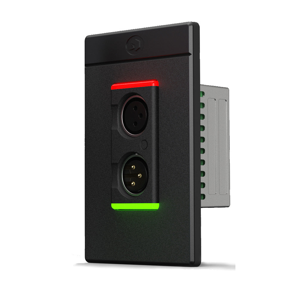 Symetrix xIO XLR-1x1 - Single Gang Wall Plate Analog to Dante Interface (Black)
