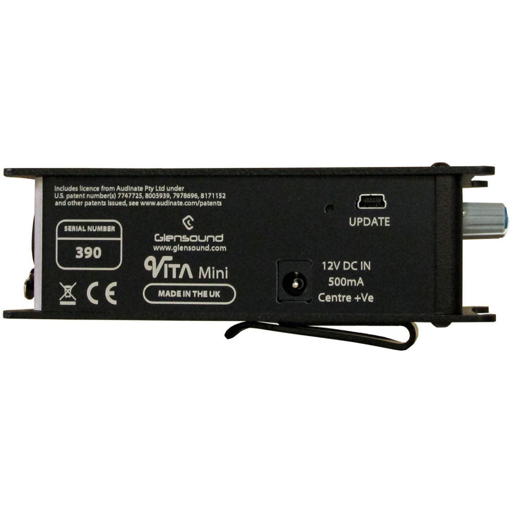 Glensound VITA MINI - Compact Dante¨ Beltpack Commentary Unit with Talkback