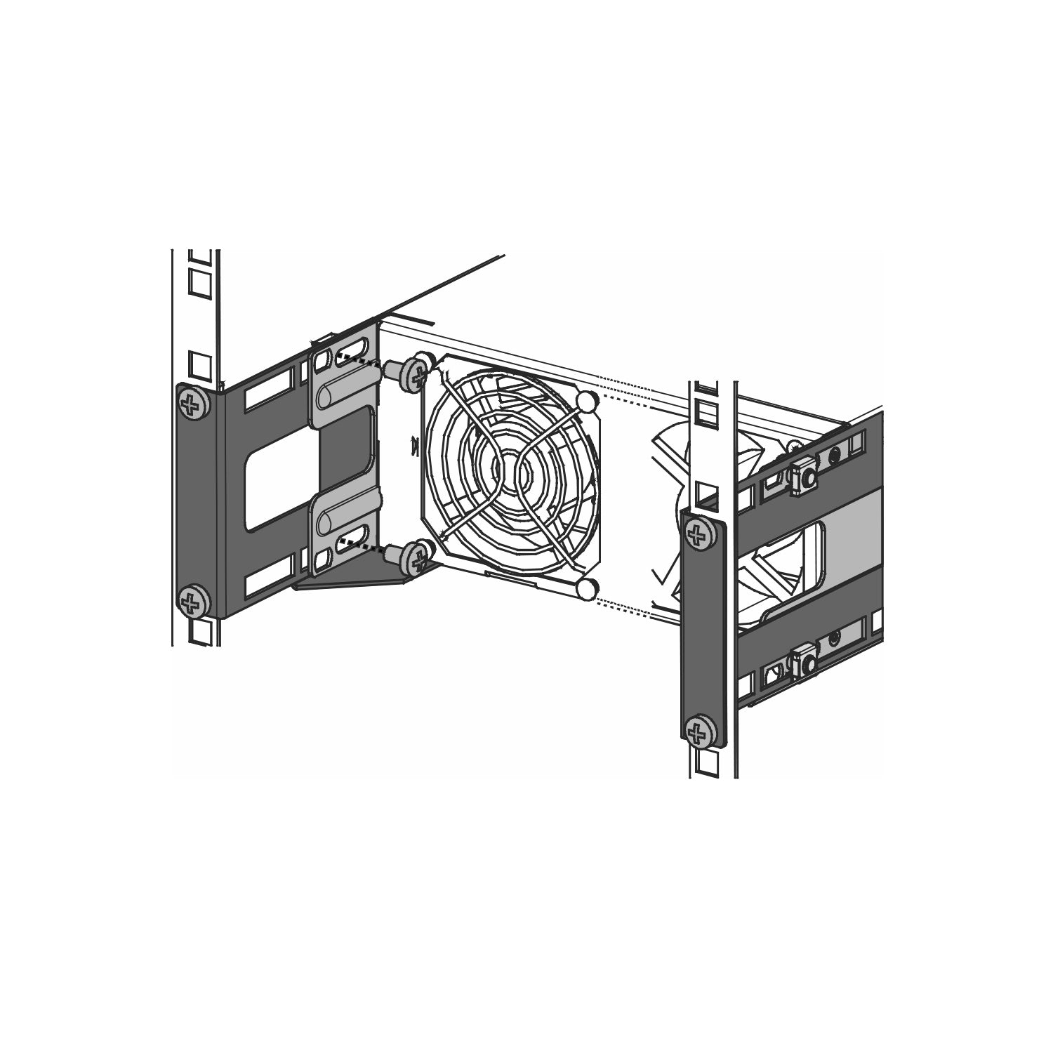 Dynacord RMK-15 - Rear Rack Mount Kit for L Series Amplifiers