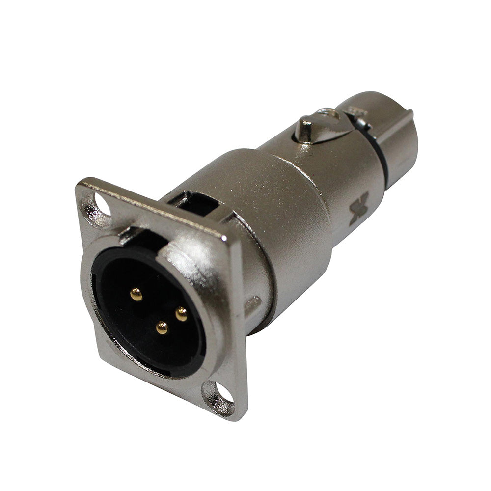ProX XC-3MDF XLR Male To Female Adapter For Panel Mount