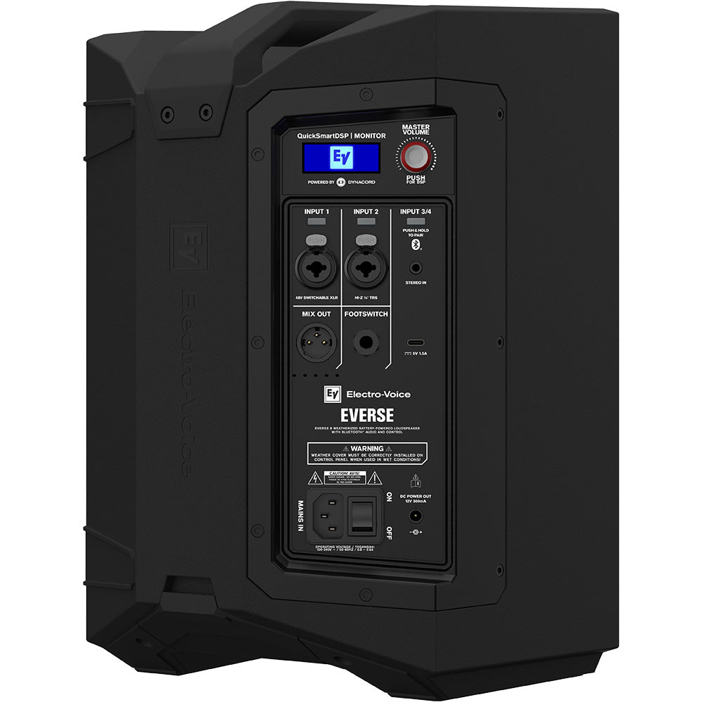 Electro-Voice EVERSE 8 - Weatherized Battery Powered PA Loudpspeaker (Black)