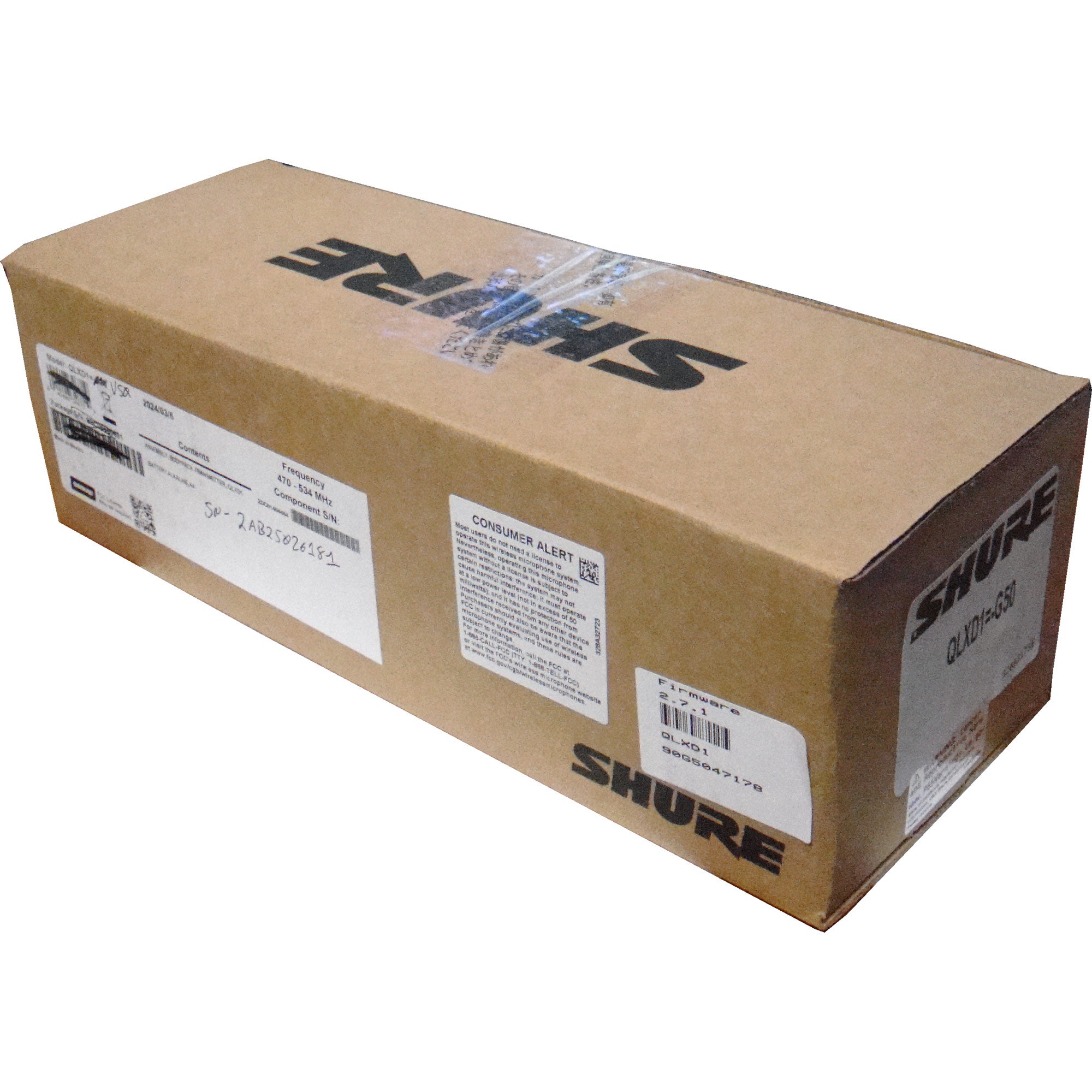 Shure QLXD1 Wireless Bodypack Transmitter (V50 Band - 174-216 MHz) - B-Stock 3