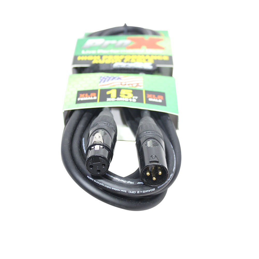 ProX XCMIC15 15FT. Mic Cable XLR-F To XLR-M