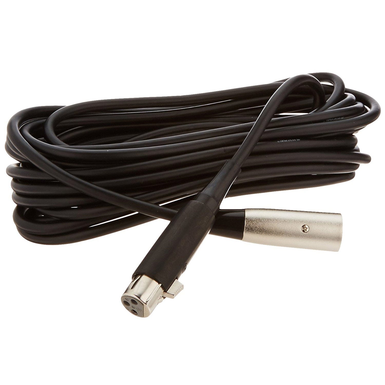 Shure C25B Heavy-Duty Microphone Cable with Black Connector on Mic End (25 Foot)