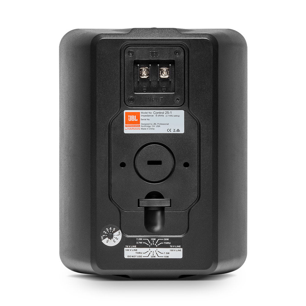 JBL Control 25-1 Compact Indoor/Outdoor Loudspeaker (Black)