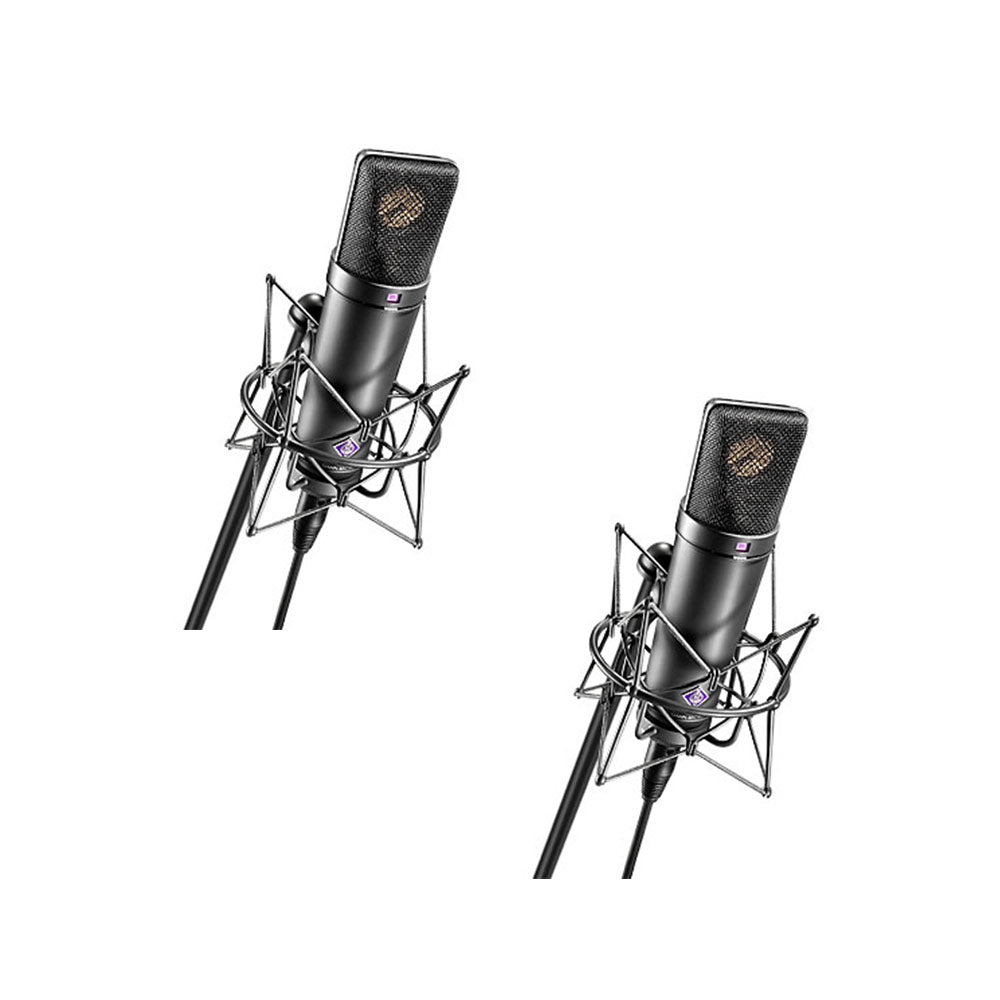 Neumann U 87 Ai MT Matched Stereo Pair Condenser Microphones (Black)