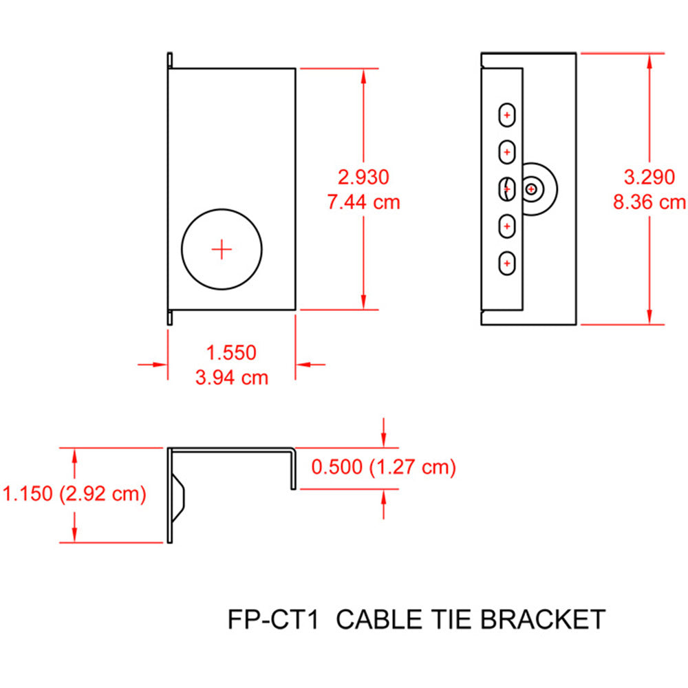 RDL FP-CT1 Locking Cable Tie Bracket for FP-RRA and FP-RRAH