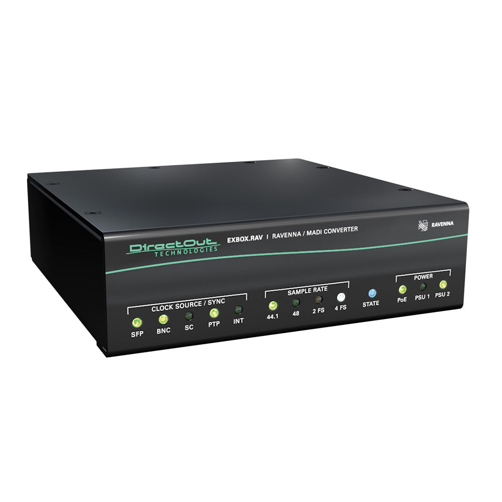 DirectOut EXBOX.RAV Rev 2 - 128-Channel Ravenna to MADI Interface