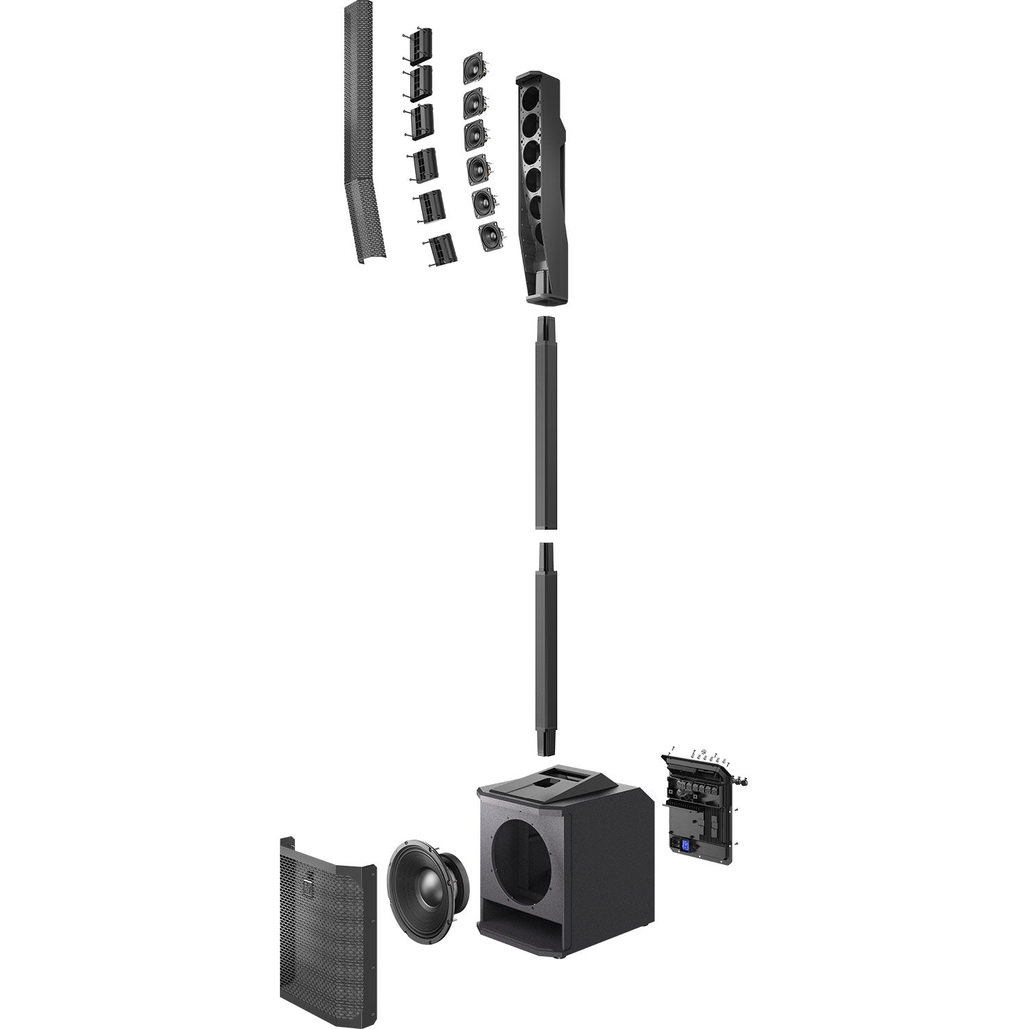 Electro-Voice EVOLVE30M - Portable Powered Column PA System (Black)