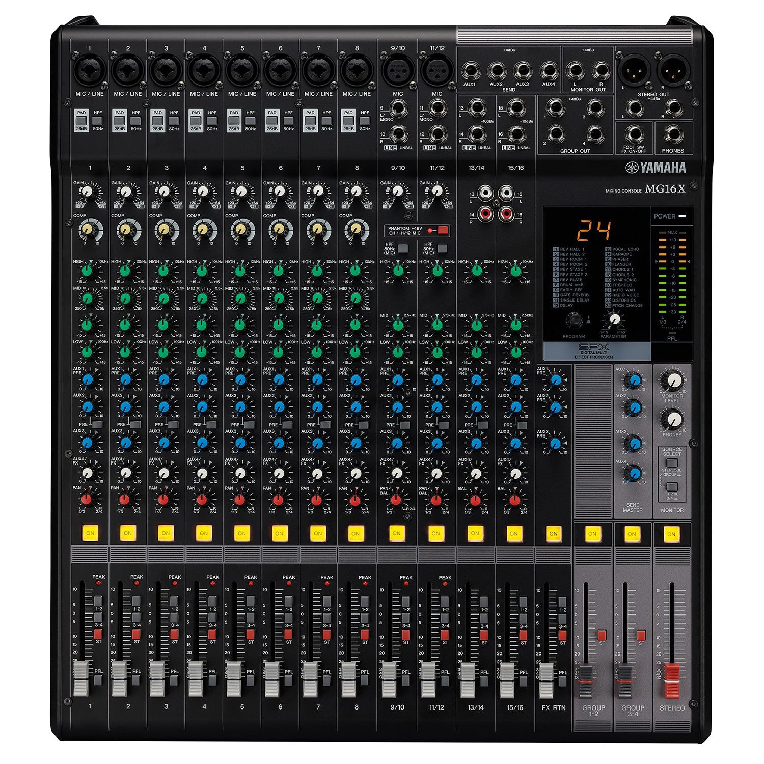Yamaha MG16X CV - 16-Channel 6-Bus Mixer with Effects