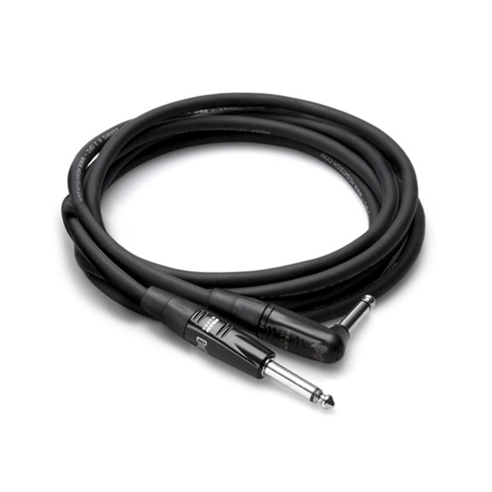 Hosa HGTR-025R Pro Guitar Cable, REAN Straight to Right-angle, 25 feet
