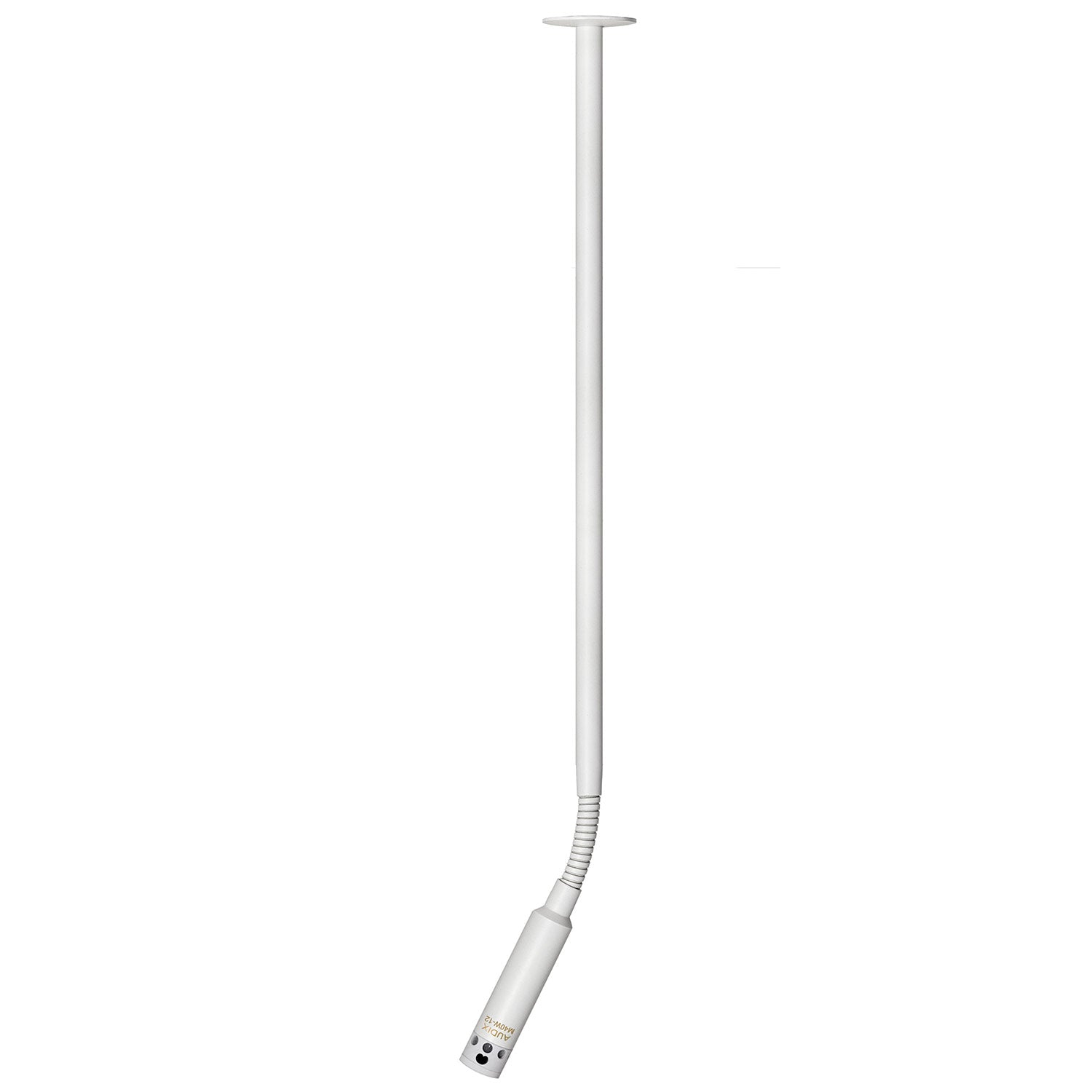 Audix M40W12 - Miniature High-Output Cardioid Ceiling Microphone with 12" Gooseneck, White