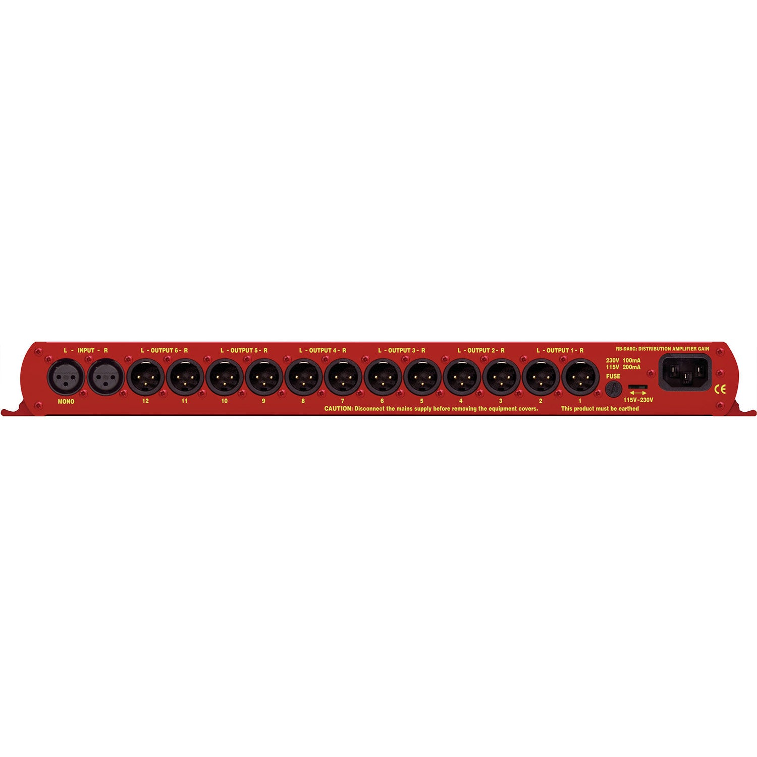 Sonifex RB-DA6G 6 Way Stereo Distribution Amplifier with Output Gain Control