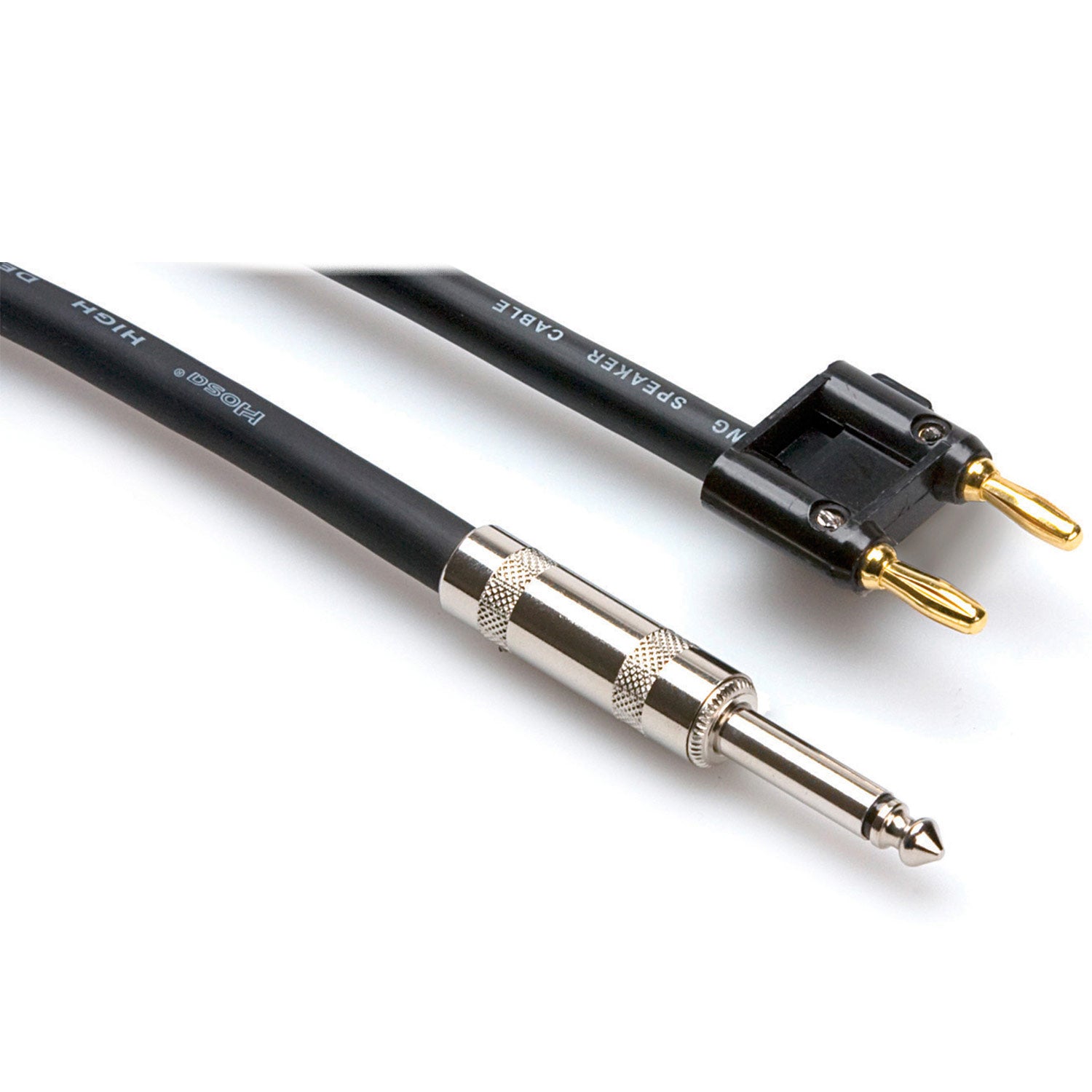 Hosa SKJ-610BN Speaker Cable, Hosa 1/4 inch TS to Dual Banana, 10 feet
