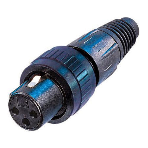 Neutrik NC3FX-SPEC. 3-Pin Female Cable End - Black/Silver