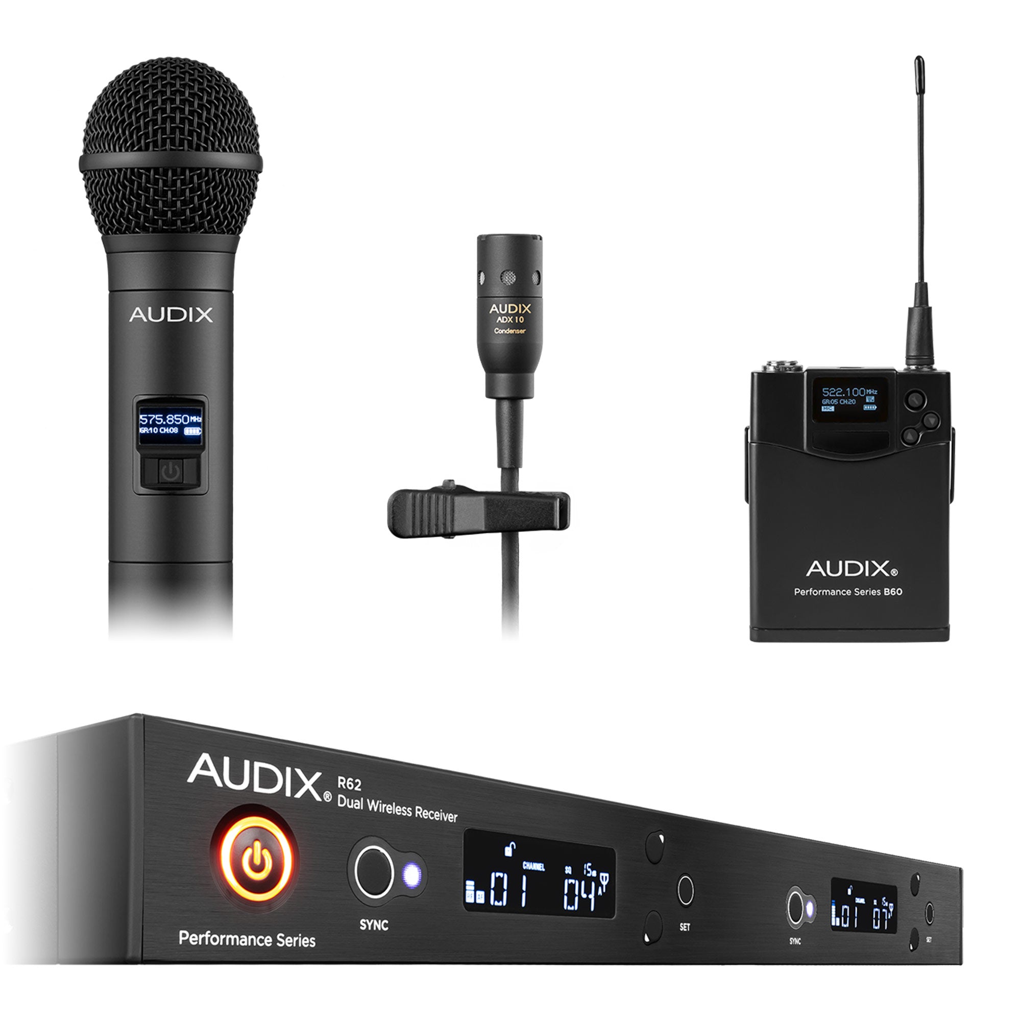 Audix AP62 C210 Dual Channel Combo Wireless System (522 - 586 MHz)