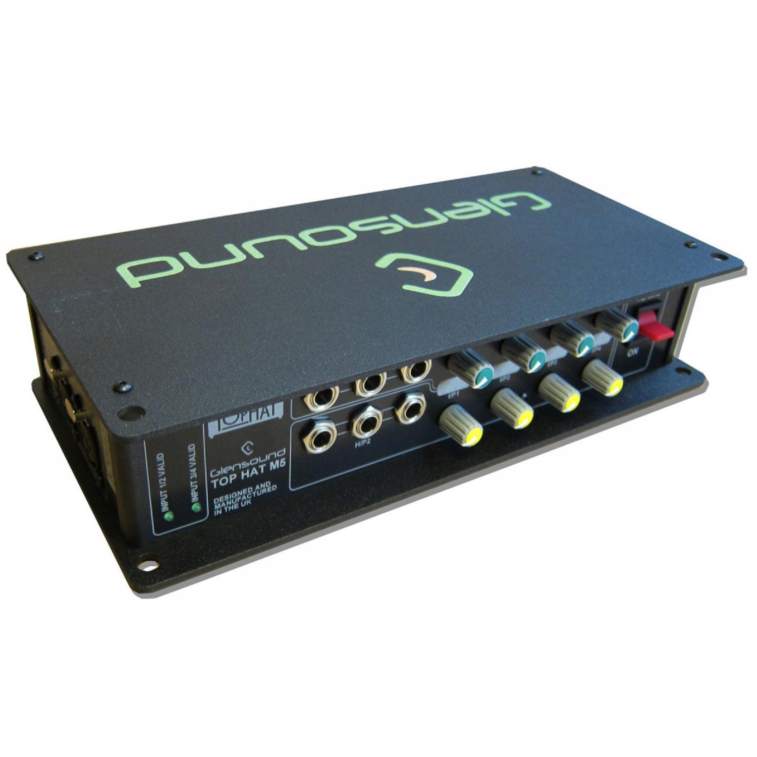 Glensound Top Hat M5 - 4 input battery powered twin headphone amp AES3 & Analogue in & TB Mic amp