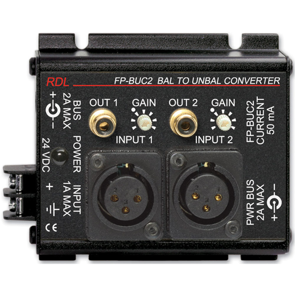 RDL FP-BUC2 2-Channel Balanced to Unbalanced Audio Converter