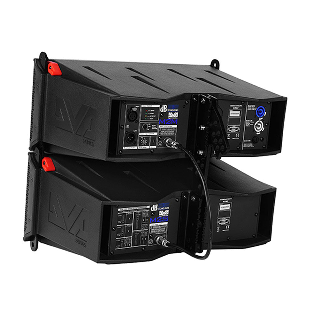 dBTechnologies DVA M2M Plus M2S - DVA MINI 2 Way Active Master and Slave Line Array Module (Black)