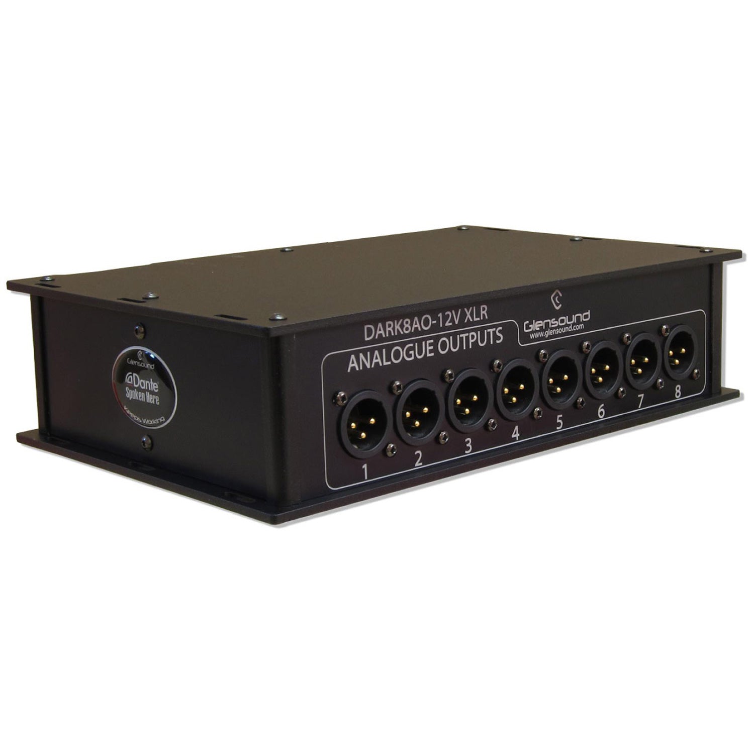 Glensound DARK8O/R - Portable 8 Channel RAVENNA Analogue Network Audio Interface