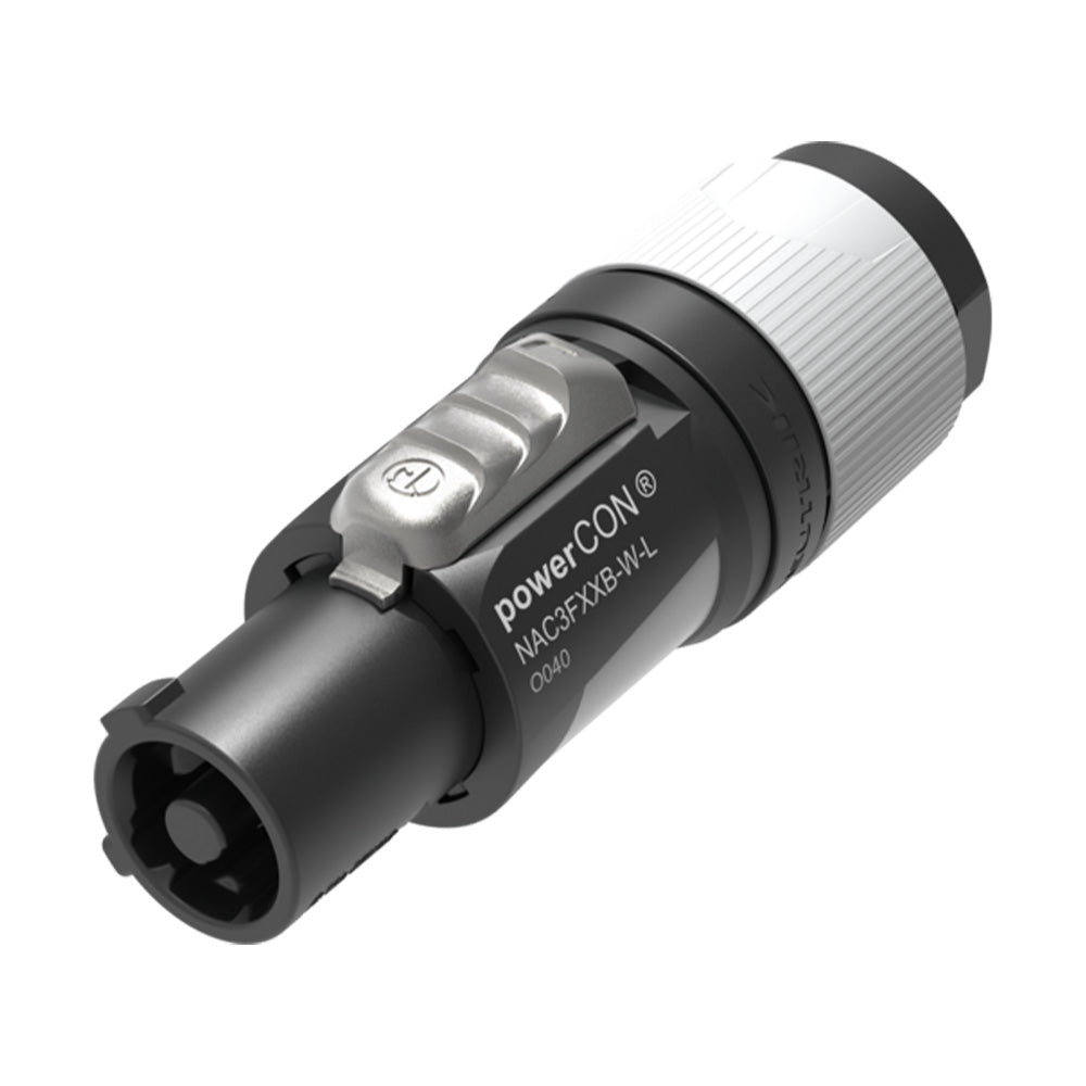 Neutrik NAC3FXXB-W-L - PowerCON Locking AC Mains Output Cable Connector (Gray)