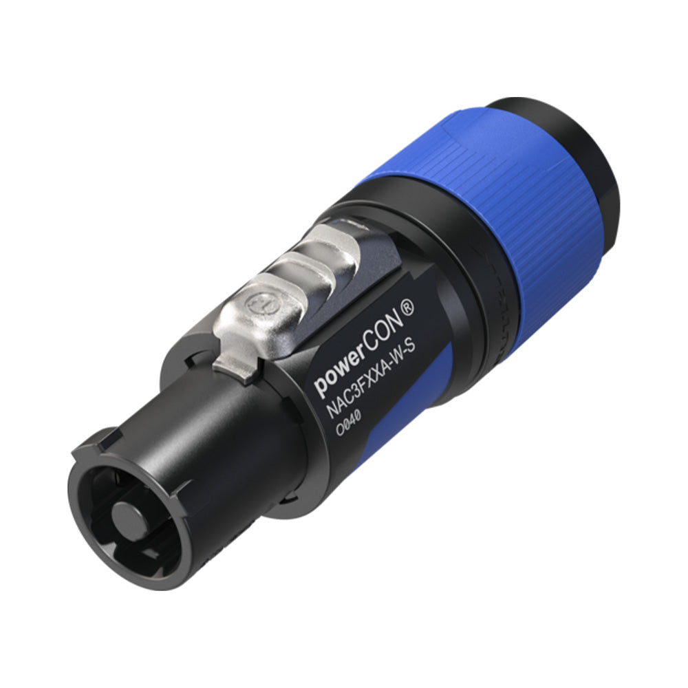 Neutrik NAC3FXXA-W-S - PowerCON Locking AC Mains Input Cable Connector (Blue)