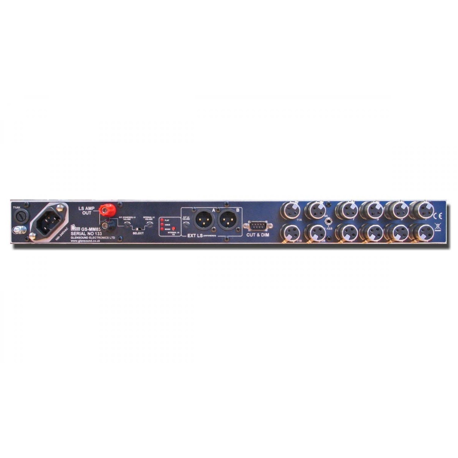 Glensound GS-MM83 - Audio Monitor With Eight Mono Inputs & Three Stereo Inputs in 1U