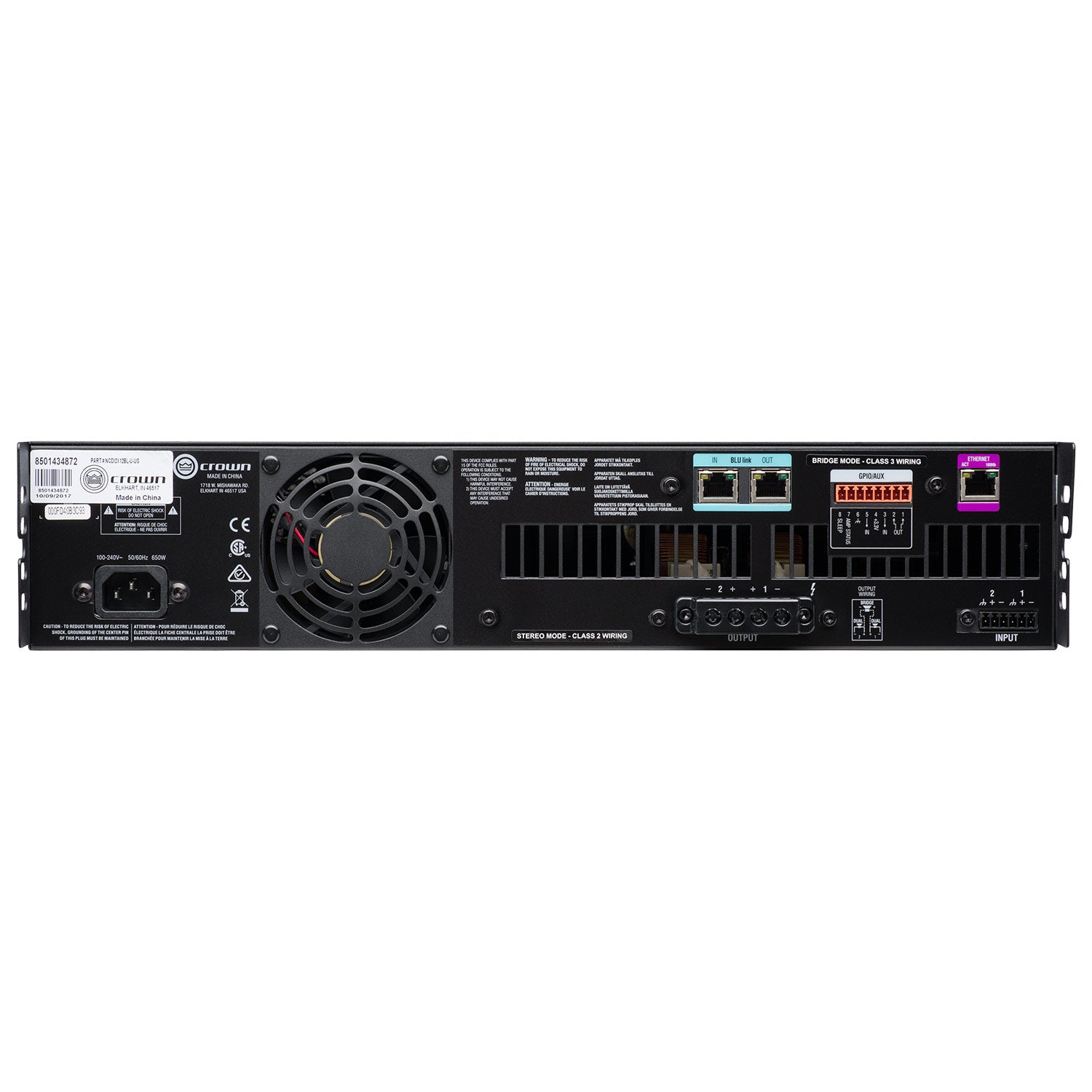 Crown CDi 2|1200BL DriveCore Install 2-Channel Power Amplifier with BLU Link
