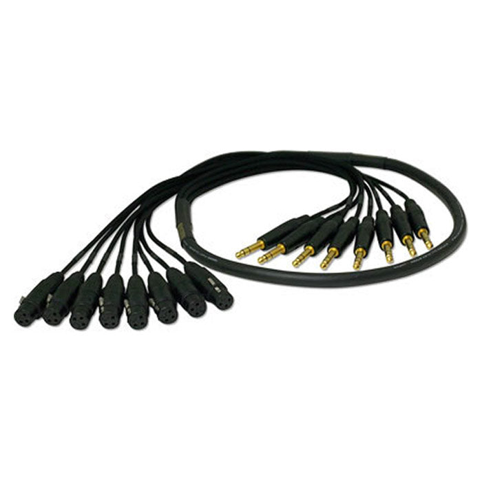 Mogami Gold 8 TRS 1/4" to Female XLR 8-Channel Snake with Gold Contacts + 2932 Cable - 10 feet