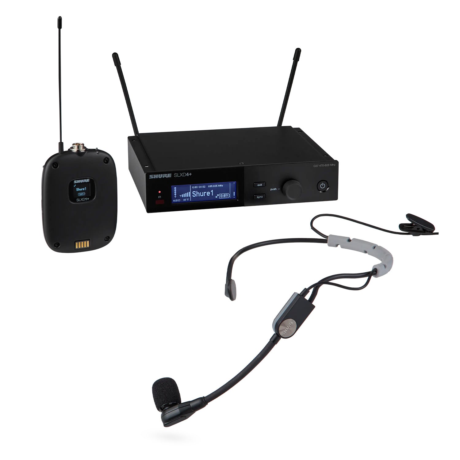Shure SLXD14+/SM35 - Headset Wireless System (G57 Band/470-616 MHz)