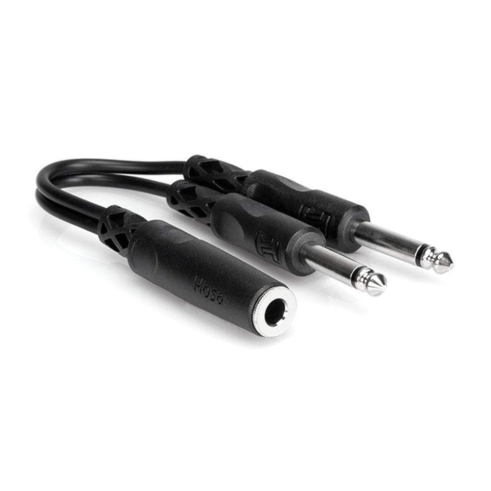 Hosa YPP-106 Y Cable, 1/4 inch TSF to Dual 1/4 inch TS
