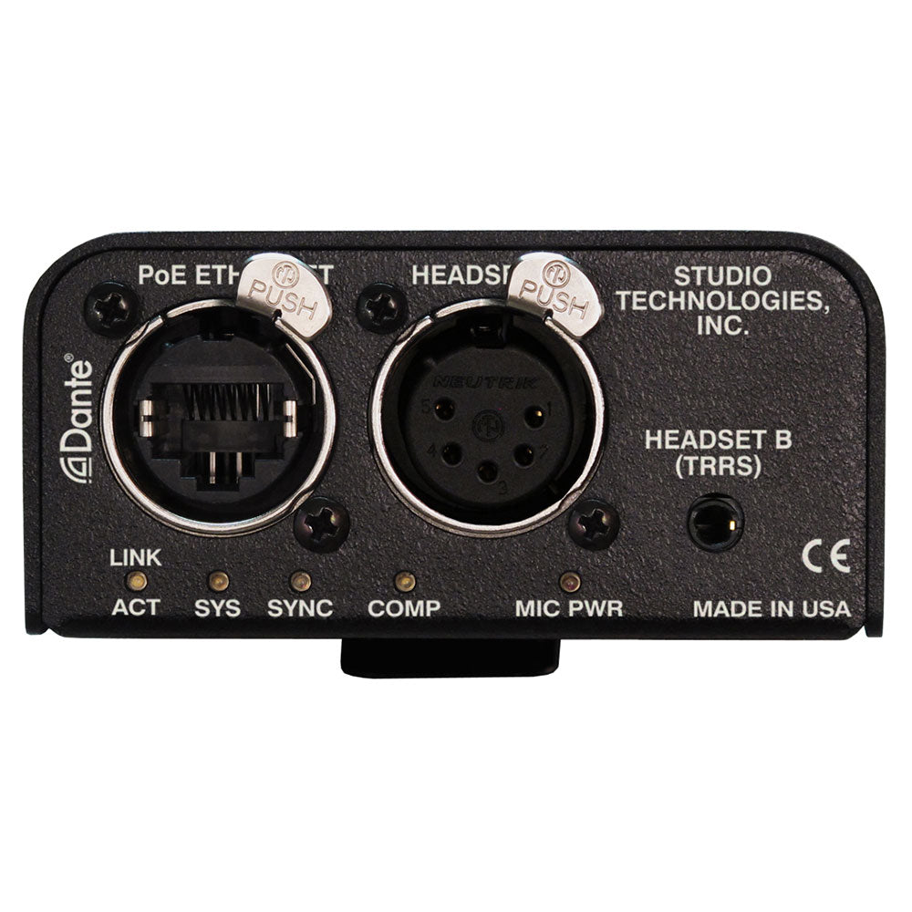 Studio Technologies Model 372A Dante Intercom Beltpack with XLR5F Connection