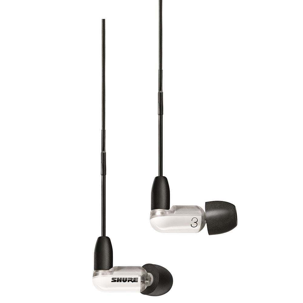 Shure SE31BA AIONIC 3 Sound Isolating Earphones with Universal Cable (White)