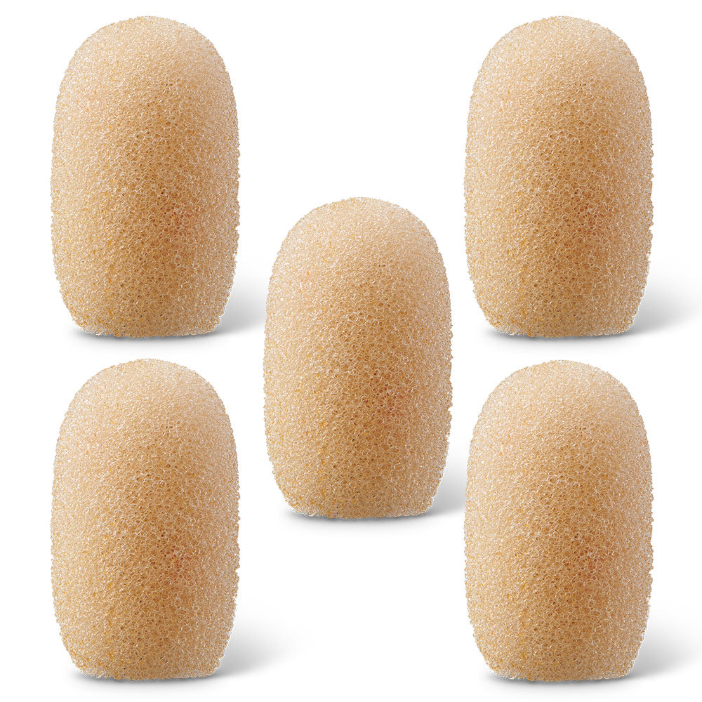 Shure RPMDL4WS Foam Windscreens for DL4 Lavalier (Tan / Set Of 5)