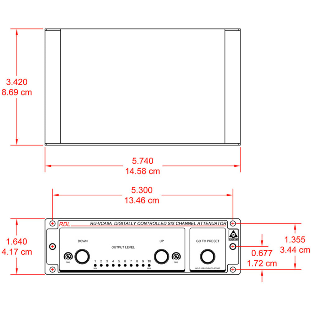 RDL RU-VCA6A Digitally Controlled 6-Channel Audio Attenuator